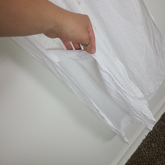 Reformation White Ghana Midi Button Up Dress Size L - Picture 7 of 12